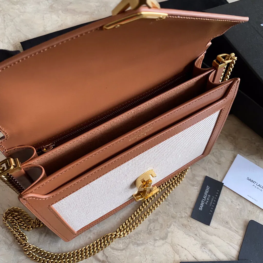 CASSANDRA MONOGRAM CLASP BAG IN CANVAS AND SMOOTH LEATHER — image 8