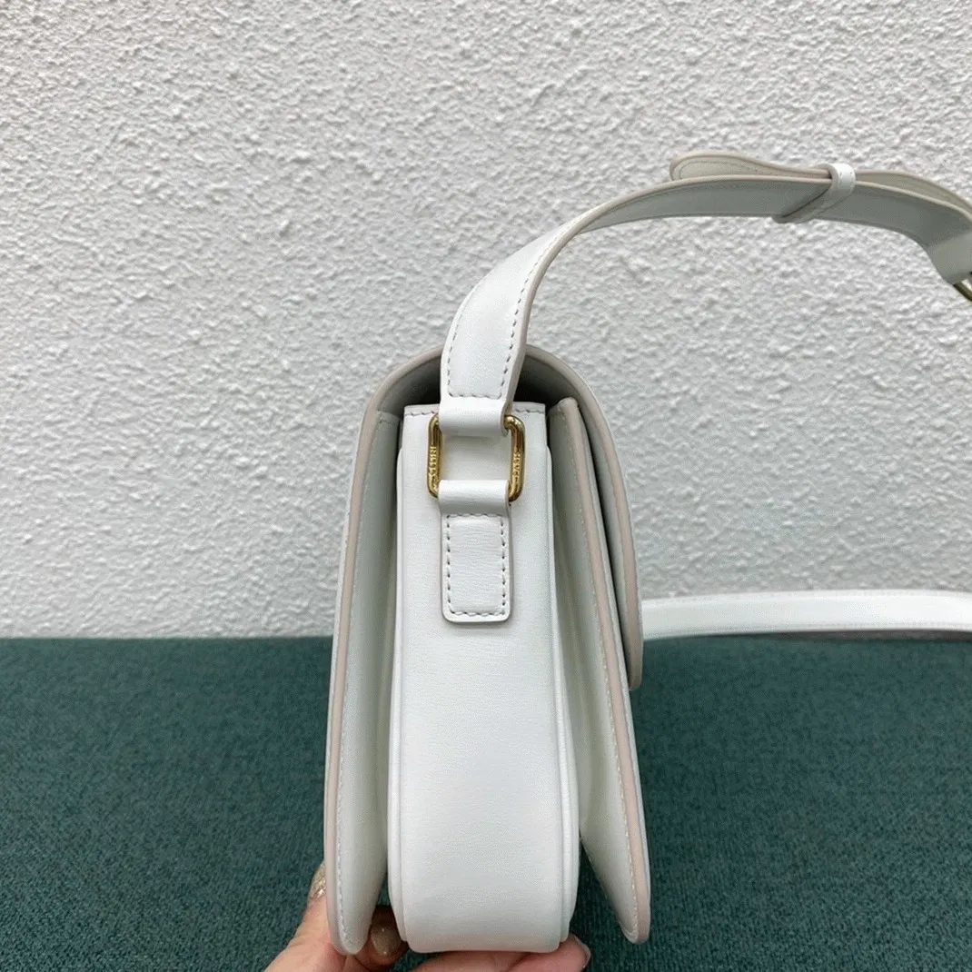Top Quality Celine Triomphe Medium Bag In White — image 11