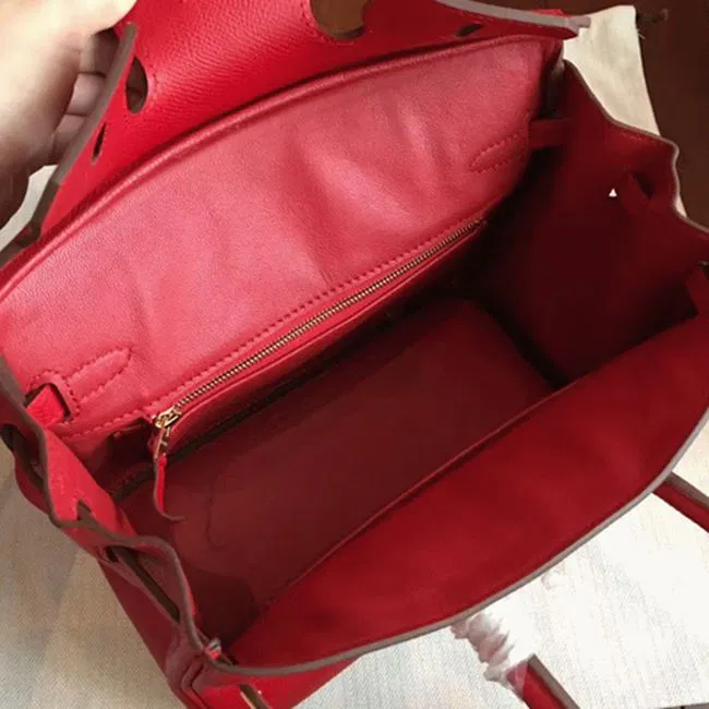 Hermes Birkin 25cm Designer-Inspired Bag in Red — image 5