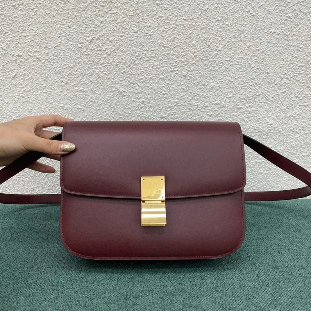 Top Quality Knockoff Celine Classic Box Medium Bag In Bordeaux — image 7