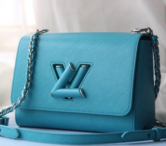 Louis Vuitton Epi Leather Twist MM Bag In Celestial Blue — image 4