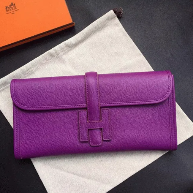 Cyclamen 1:1 Hermes Jige Elan 29 Bright Pink Clutch