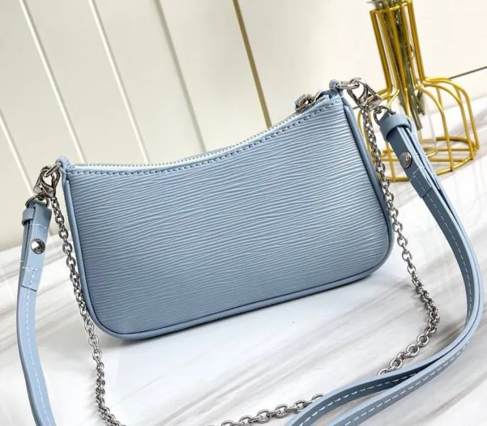 Louis Vuitton Epi Leather Easy Pouch On Strap In Bleu Celeste Blue — image 3