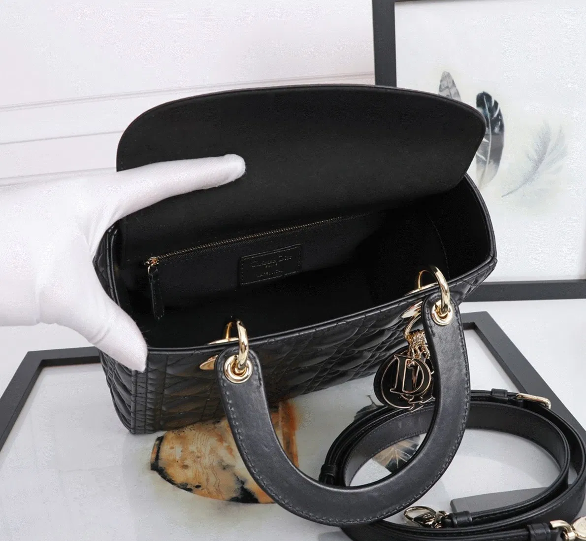 Dior Lady Dior Medium Bag in Black — image 2