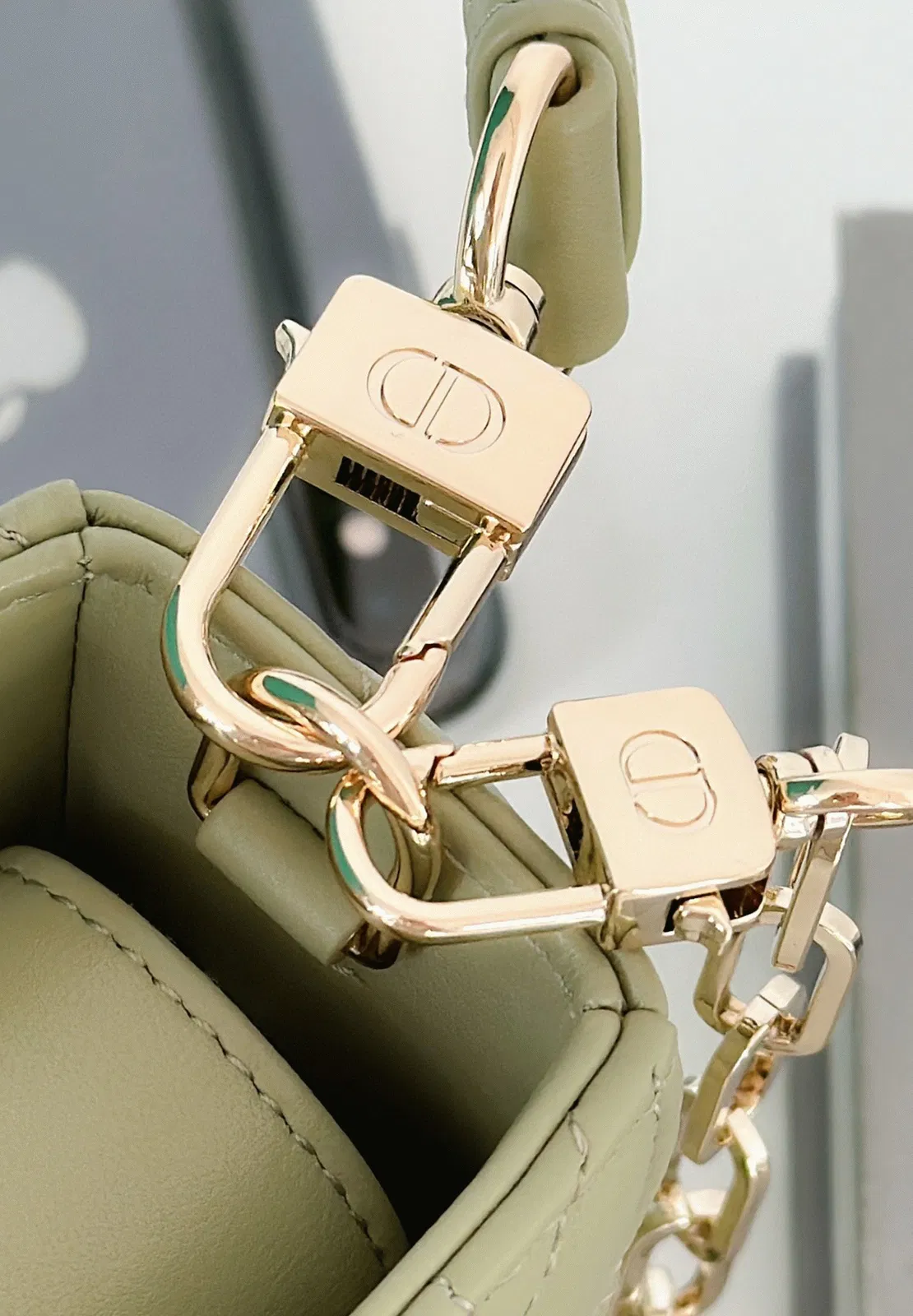 Dior Lady D-Joy Medium Bag Knockoff in Ethereal Green Cannage Lambskin — image 7