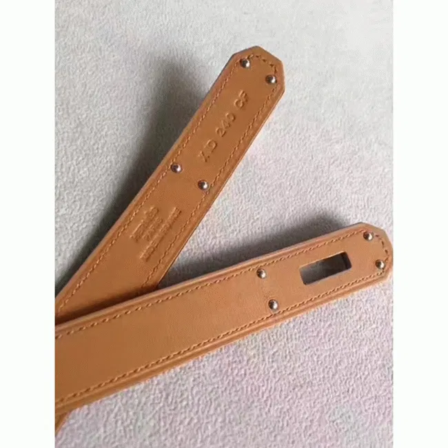 Etoupe epsom designer Hermes Kelly belt — image 4