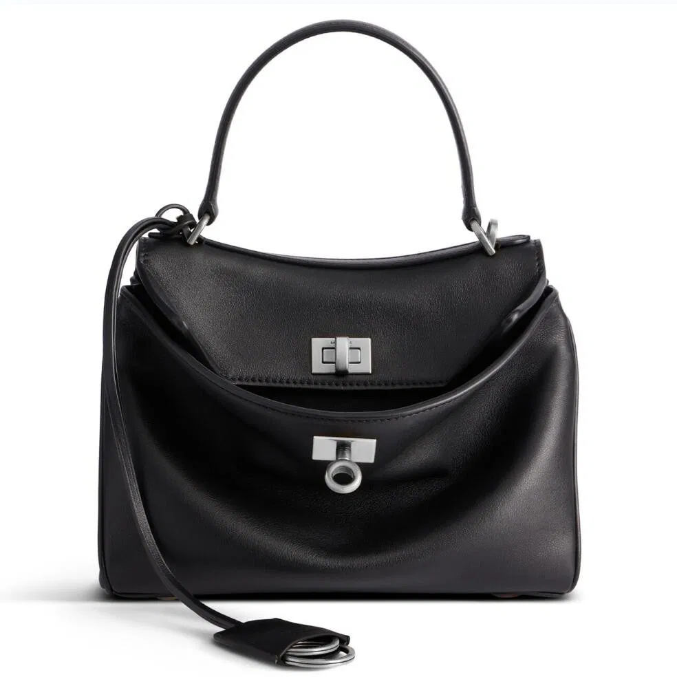 Knockoff Balenciaga Rodeo Mini Bag Noir Calfskin