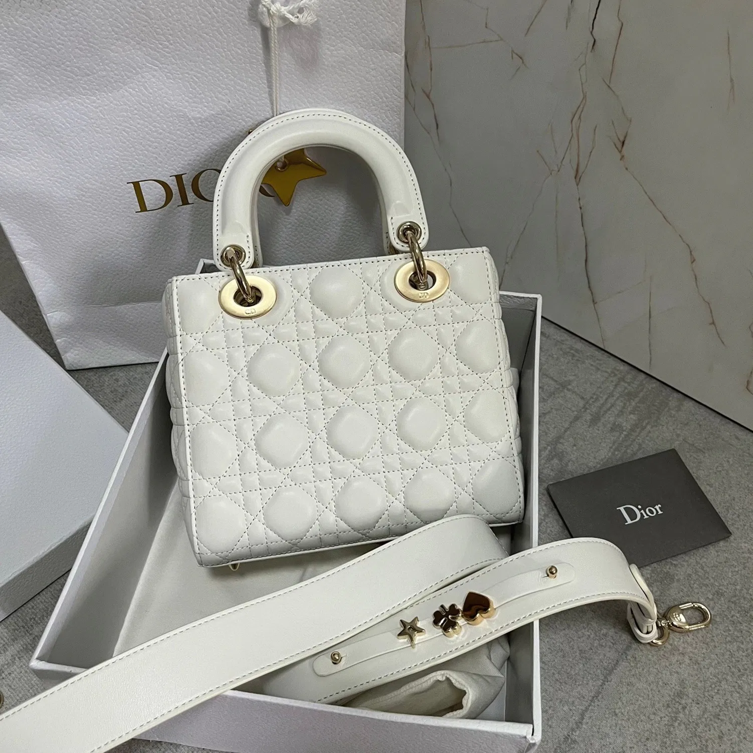 Dior Small Lady Dior My ABCDior Bag in White — image 5