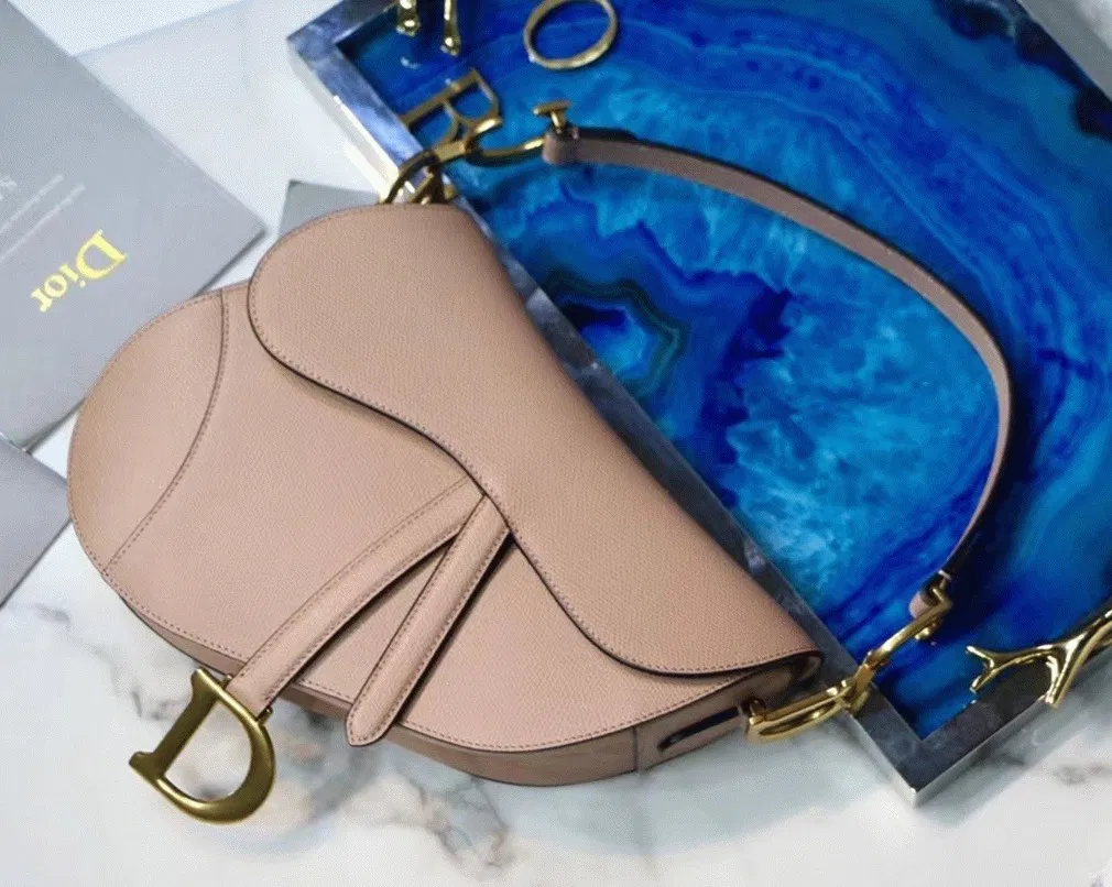Dior Saddle Bag in Blush Grained Calfskin — image 2