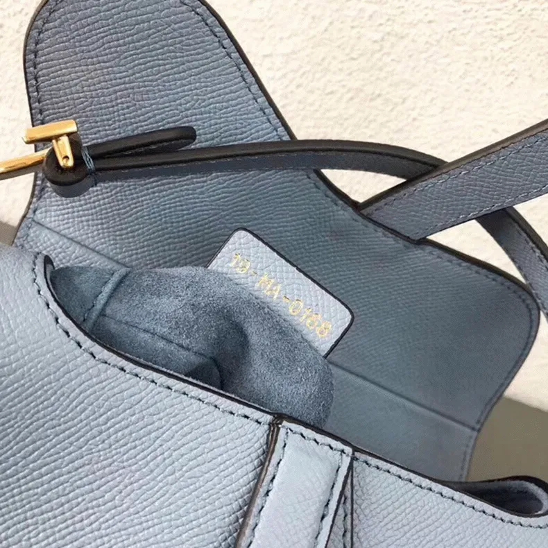 Dior Saddle Bag Knockoff in Sky Blue Grained Calfskin — image 3