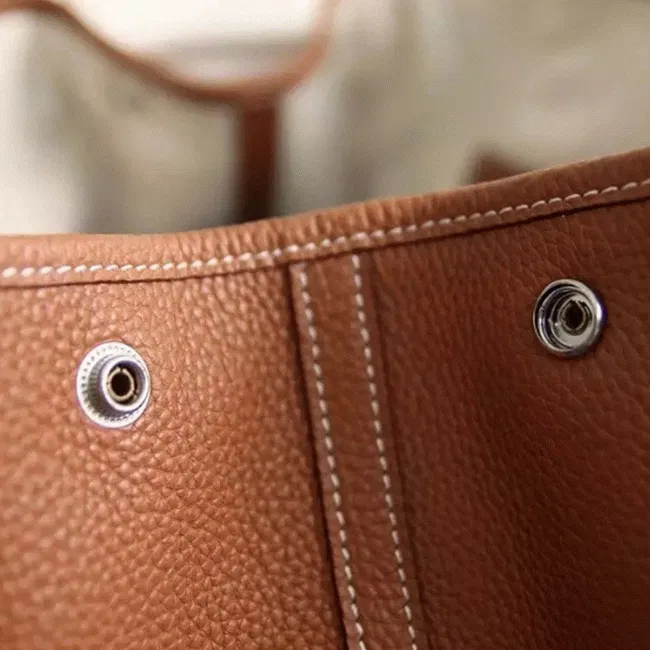 Brown Knockoff Hermes Garden Party 36cm Practical Canvas Tote — image 4