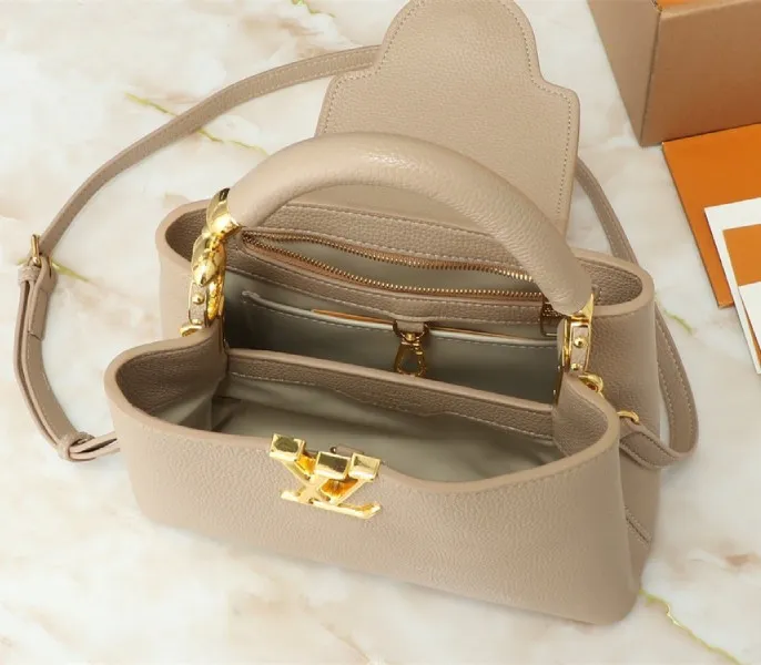 Louis Vuitton Capucines BB Handbag In Galet Gray — image 5