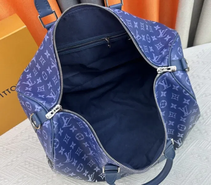 Louis Vuitton Monogram Gradient Canvas Keepall Bandouliere 50 In Navy Blue — image 6