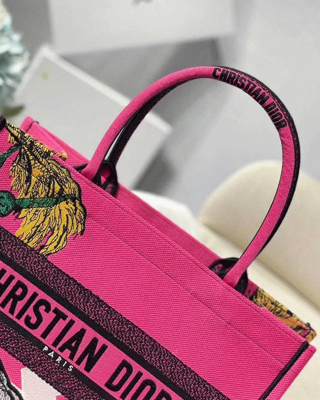 Dior Medium Book Tote Bag in Toile de Jouy Zoom Pop Embroidery — image 7
