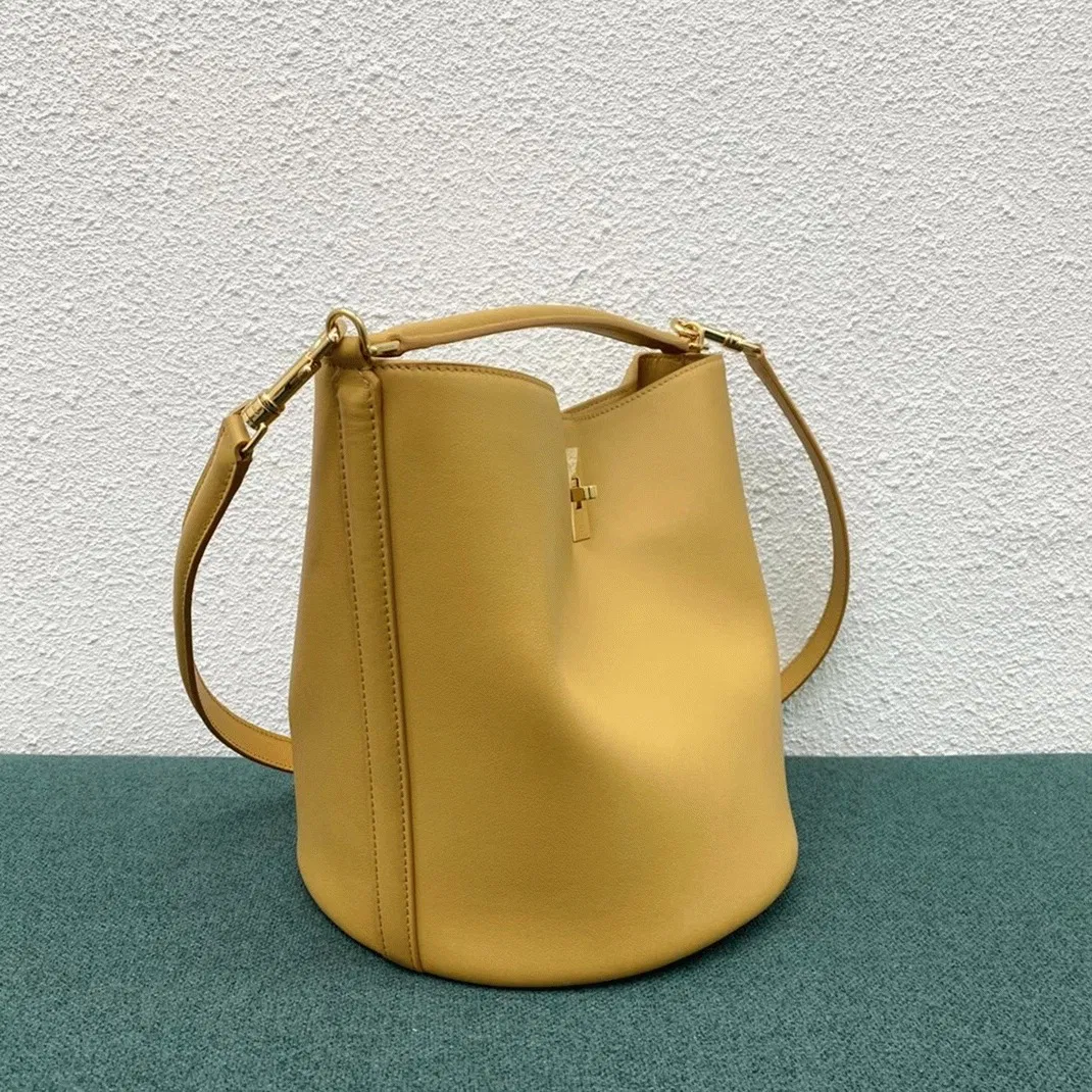Top Quality Knockoff Celine Bucket 16 Bag In Yellow Soft Bare Calfskin — image 14