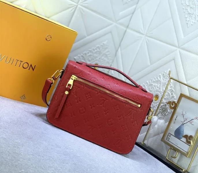 LV Monogram Empreinte Leather Metis In Red — image 3