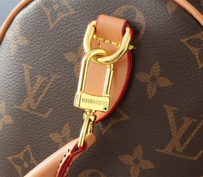 Louis Vuitton Monogram Canvas Soft Speedy 30 Crafty Handbag In Red — image 7