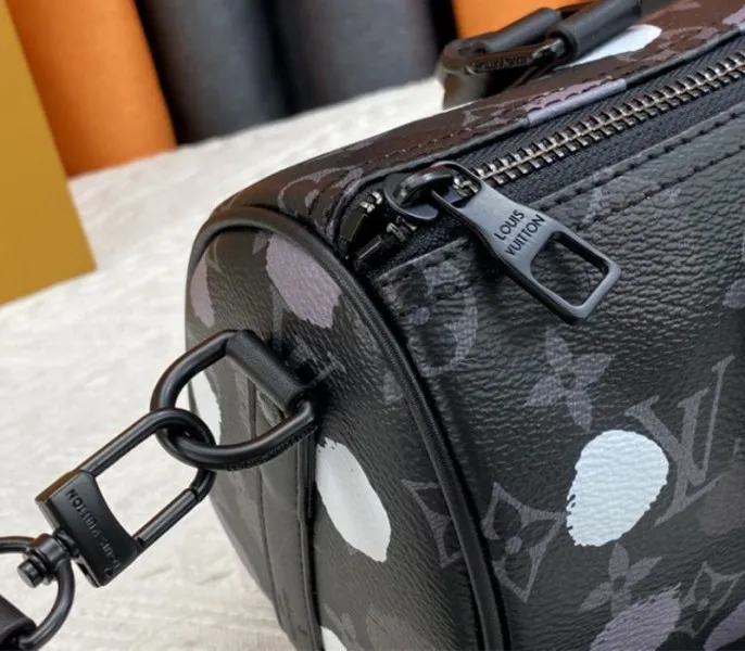 Louis Vuitton X YK Monogram Eclipse Keepall 25 Bandouliere Travel Bag — image 7