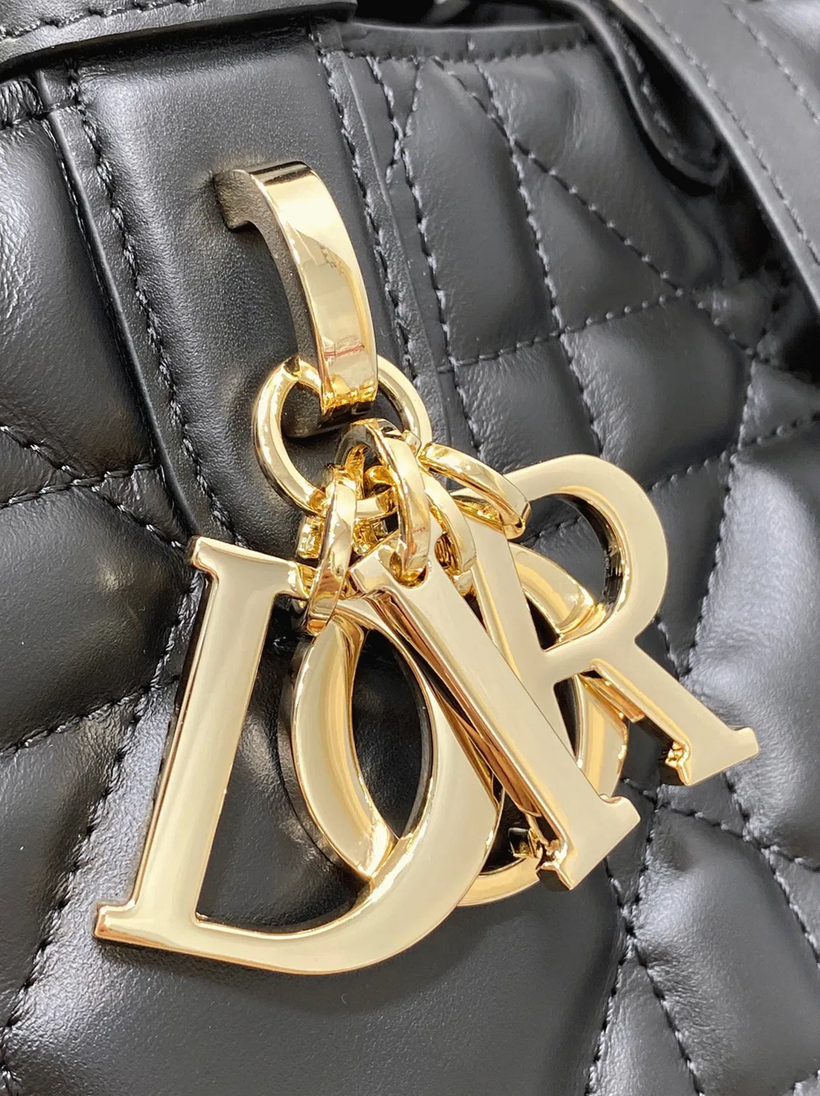 Dior Toujours Medium Bag in Black Macrocannage Calfskin — image 6