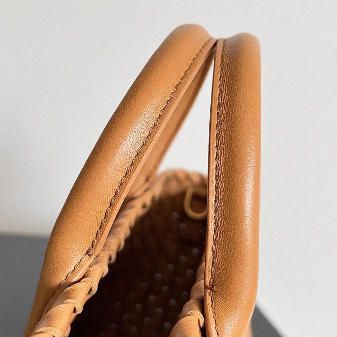 Top Quality Bottega Veneta Cabat Mini Bag In Caramel Intrecciato Lambskin — image 7
