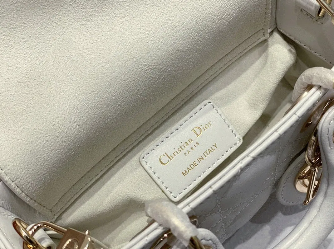 Dior Lady D-Joy Micro Bag Knockoff in White Cannage Lambskin — image 5