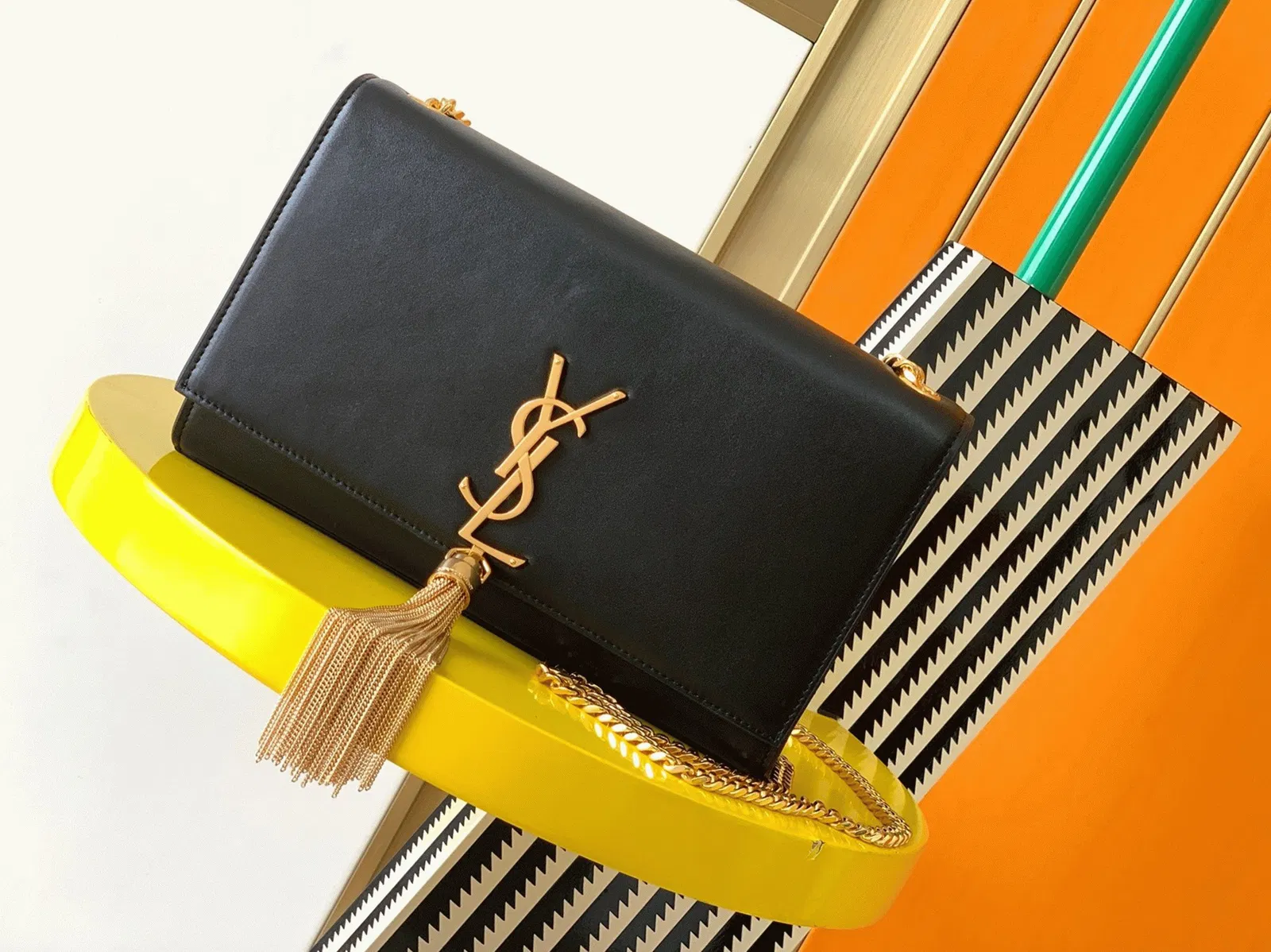 Saint Laurent Kate Medium Tassel Bag Black Smooth Leather — image 3