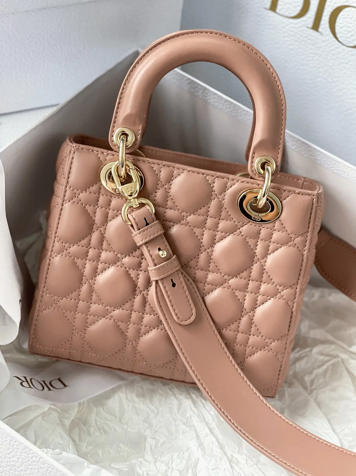 Dior Small Lady Dior My ABCDior Bag Imitation in Blush — image 4
