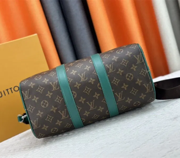 Louis Vuitton Monogram Macassar Canvas Keepall Bandouliere 35 In Borneo Green — image 5