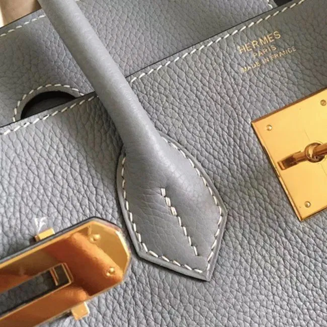 Blue Lin Hermes Birkin 30cm Premium Counterfeit Bag — image 4