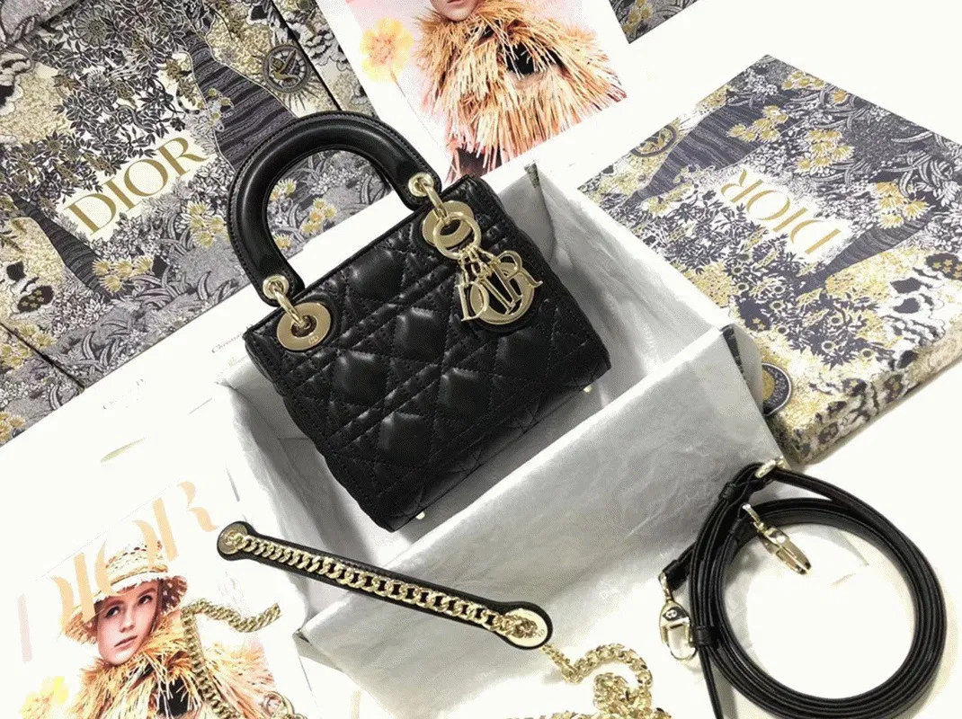 Dior Lady Dior Mini Bag Knockoff in Black — image 4