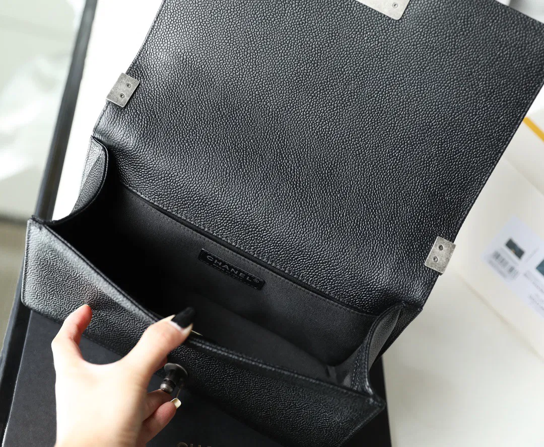 Chanel Boy Sliver Hardware Caviar Cow Leather — image 7