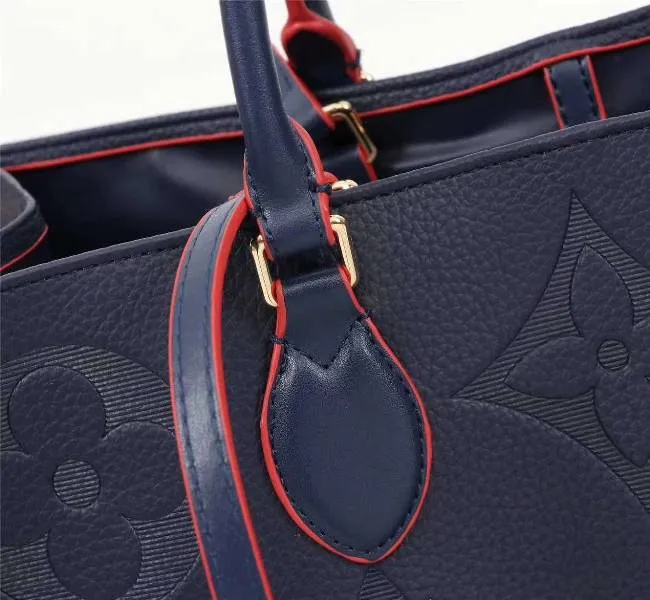 Louis Vuitton Monogram Empreinte Giant Onthego GM Tote In Navy Blue — image 8