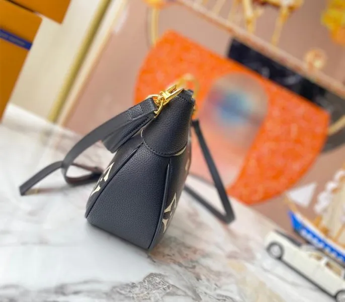 Louis Vuitton Bicolor Monogram Empreinte Leather Bagatelle Mini Hobo In Black — image 3