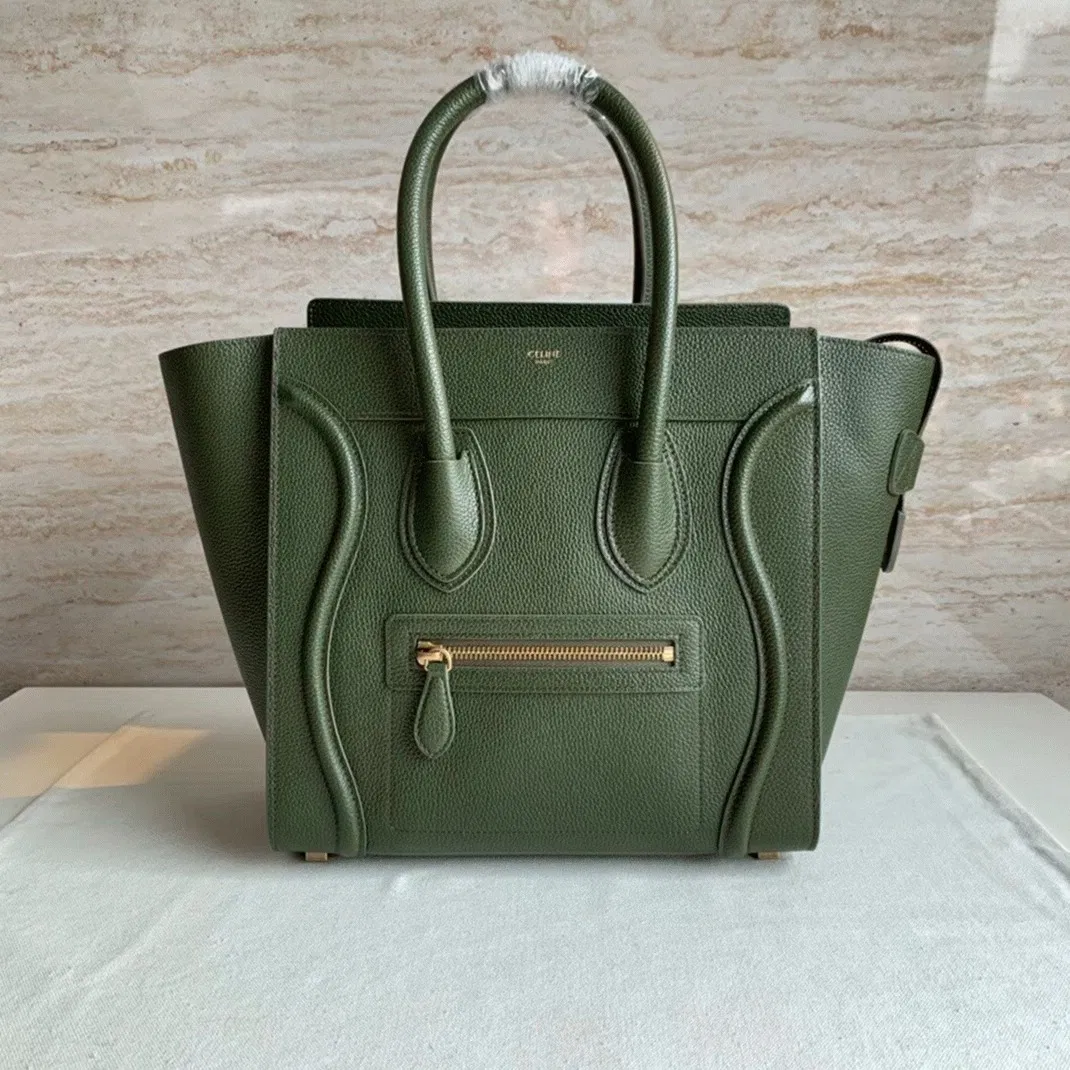 Celine Micro Luggage Tote Bag Knockoff in Khaki Green — image 5