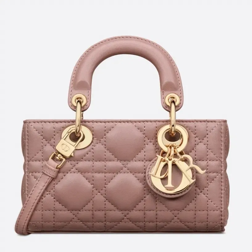 Dior Lady D-Joy Micro Bag in Peony Pink Cannage Lambskin