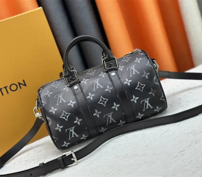 Louis Vuitton Brushed Monogram Keepall Bandouliere 25 City Bag In Black — image 4