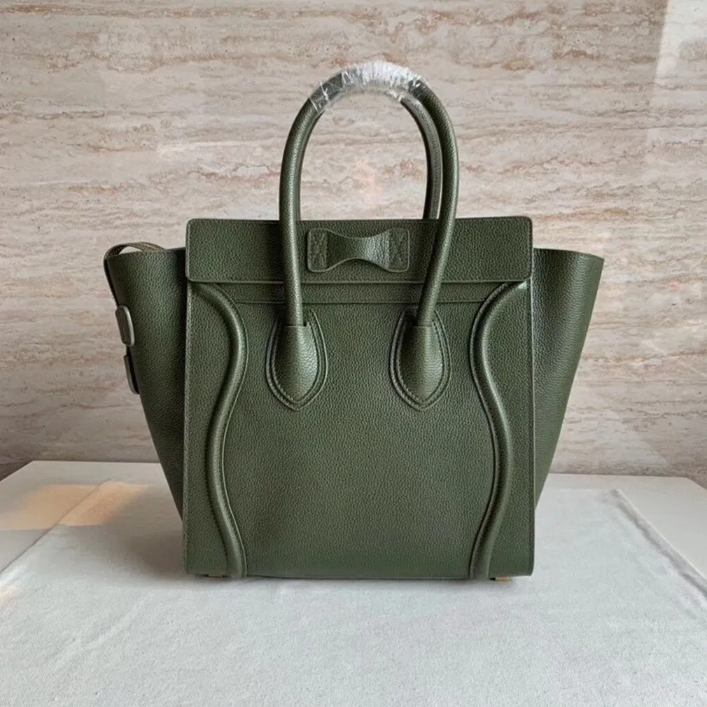 Celine Micro Luggage Tote Bag Knockoff in Khaki Green — image 9