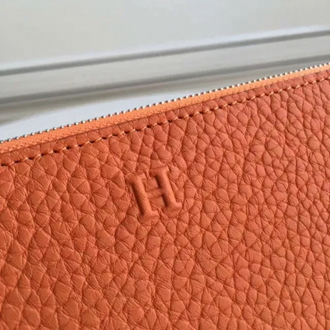 Orange 1:1 Hermes Wallet Azap Zipped — image 6