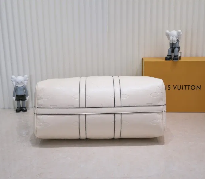 LV Monogram Empreinte Keepall Bandouliere 45 In Cream — image 3
