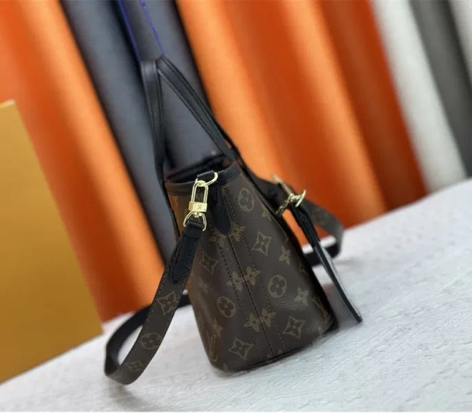 Louis Vuitton Neverfull Bandouliere Inside Out BB Tote In Monogram Canvas And Black Leather — image 5