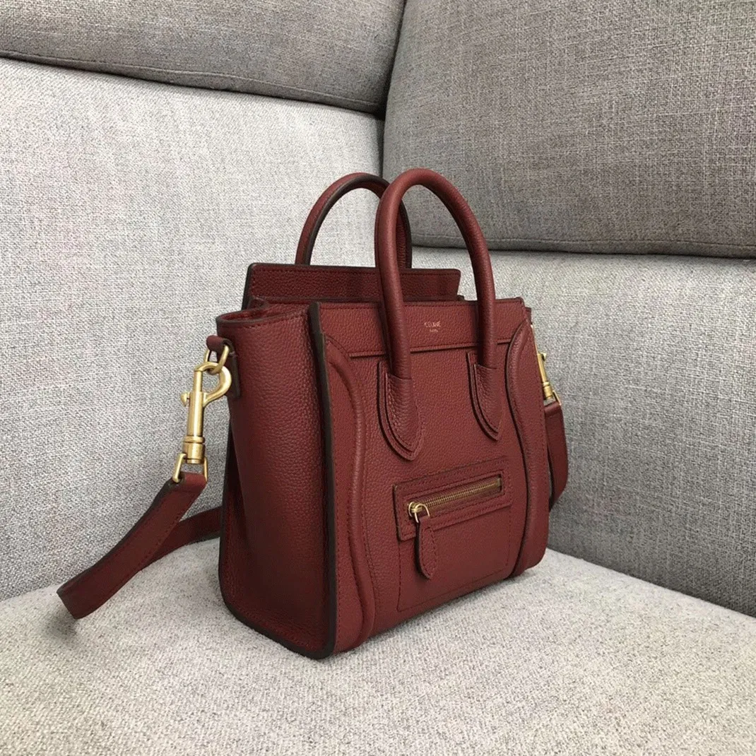 Celine Nano Luggage Tote Bag in Ruby — image 6