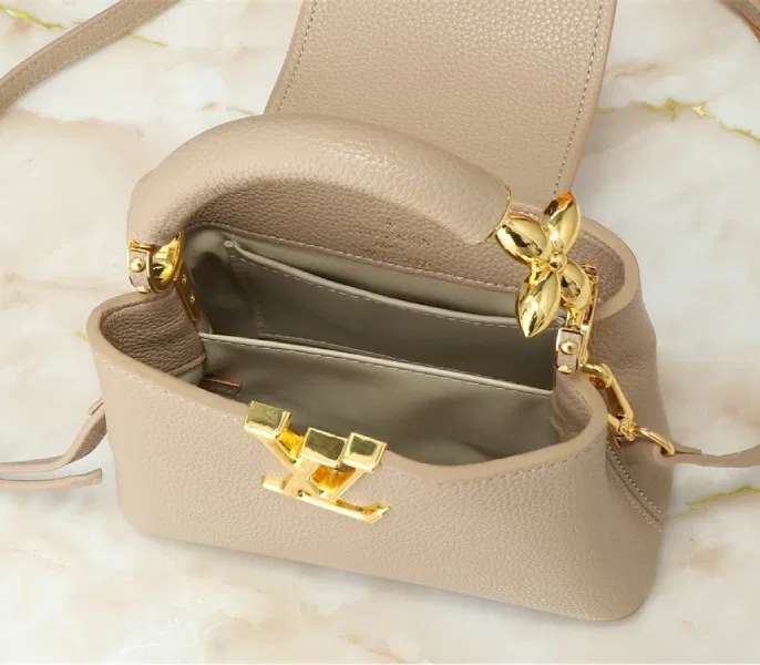 Louis Vuitton Capucines Mini Capucines Handbag In Galet Gray — image 5