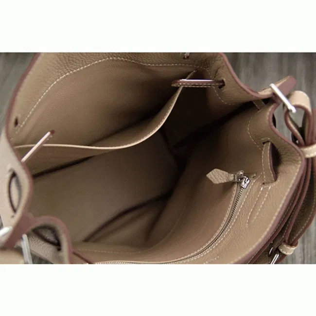 Grey Leather Hermes So Kelly 22cm Soft Leather Shoulder Bag — image 6