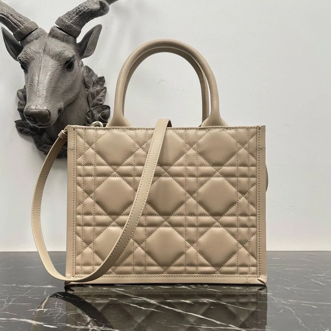 Dior Small Book Tote Bag with Strap in Beige — image 2