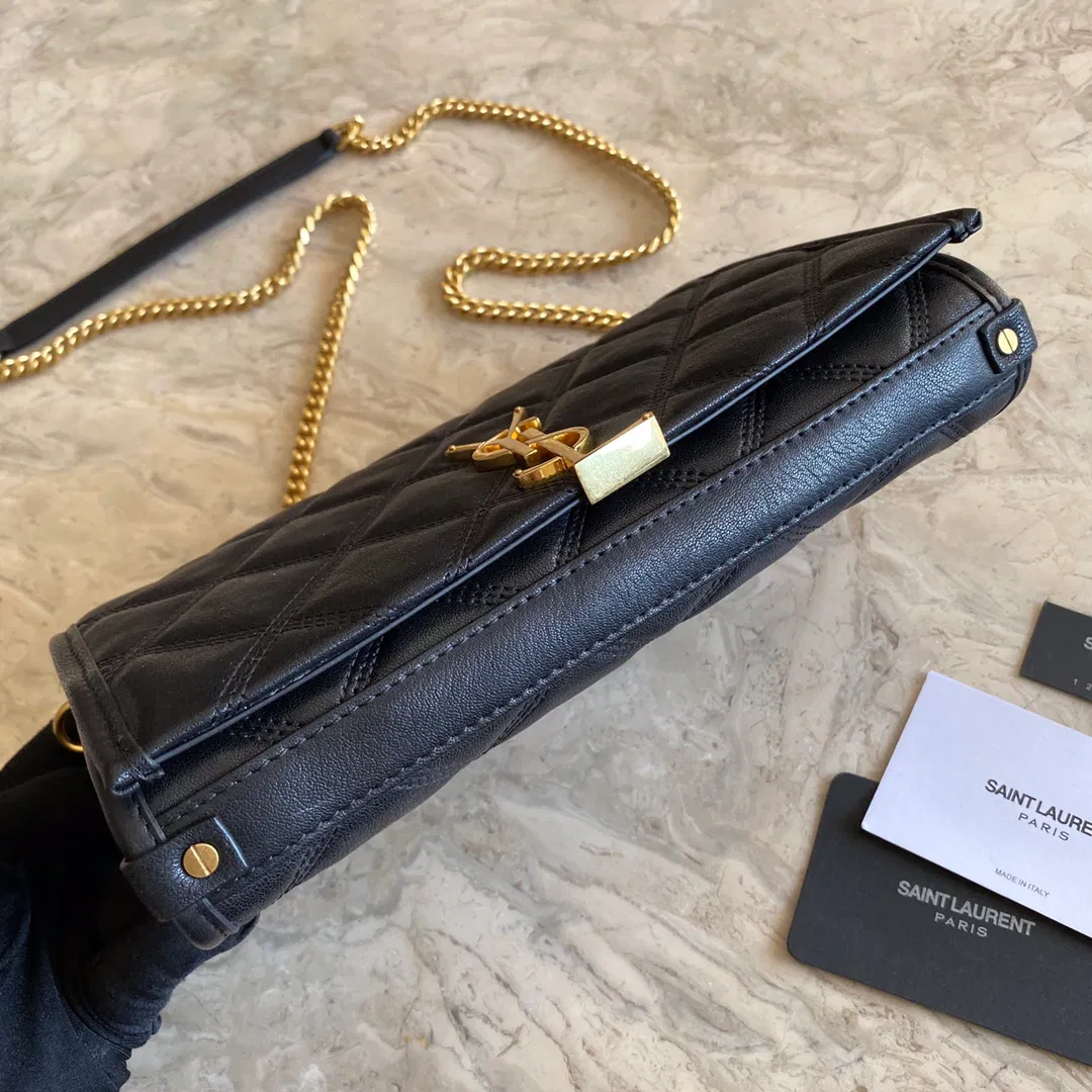 BECKY DOUBLE-ZIP POUCH IN QUILTED MATTE LEATHER — image 2