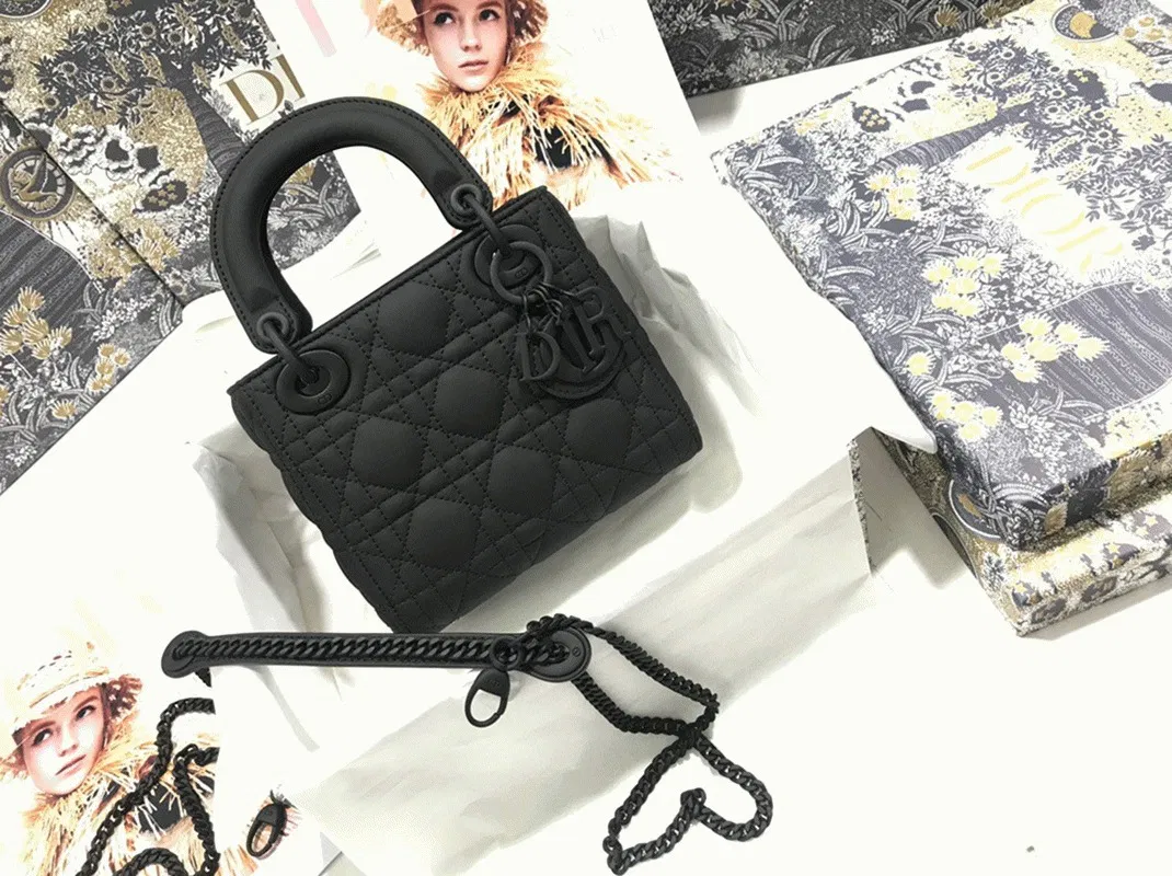 Dior Lady Dior Mini Chain Bag in Black — image 6