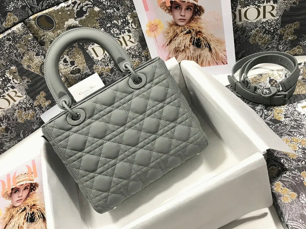 Dior Lady Dior Medium Bag in Grey — image 7