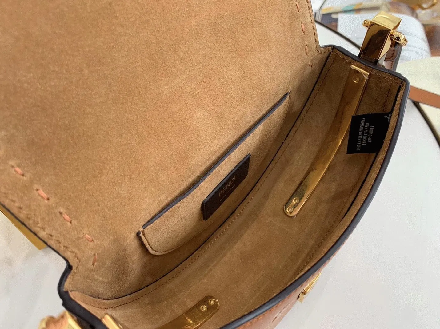 Top Quality Fendi Moonlight Saddle Bag In Brown Calfskin — image 3