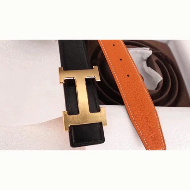 Top Hermes H belt buckle in orange color — image 6