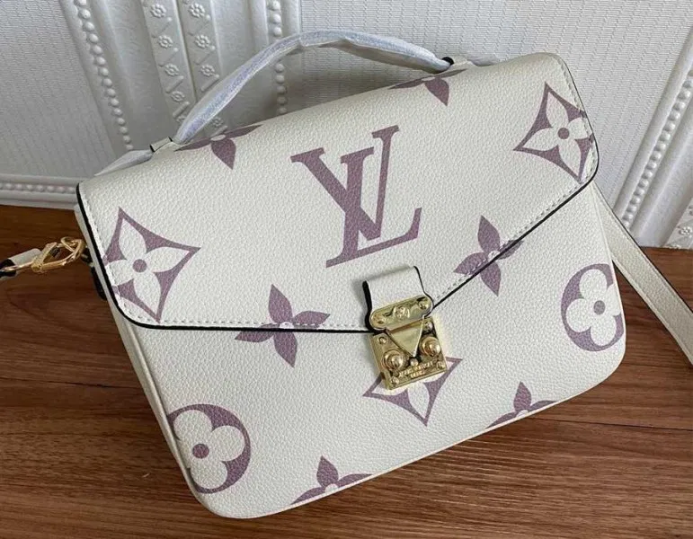 Louis Vuitton Bicolor Monogram Empreinte Metis Bag In Cream And Bois De Rose Pink — image 3